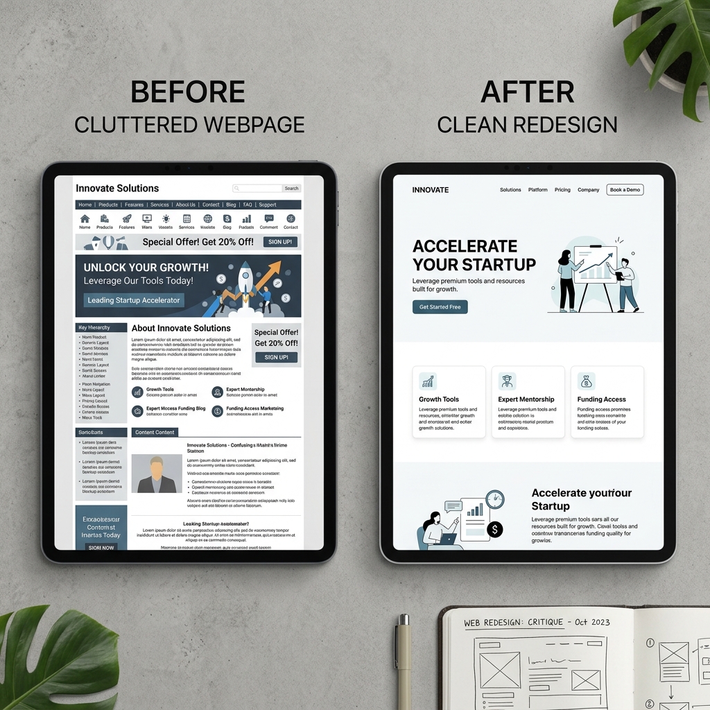 Rediseño conceptual de homepage SaaS B2B